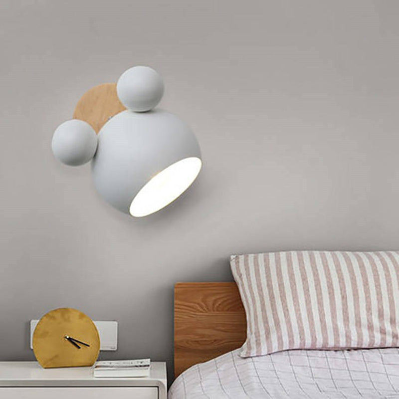 Mooie Mickey Wall Sconce Lights Alnend Macaroon Wall Lamp met verstelbare kop