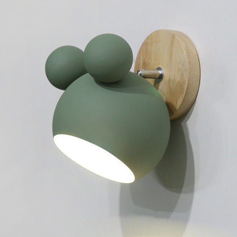 Mooie Mickey Wall Sconce Lights Alnend Macaroon Wall Lamp met verstelbare kop