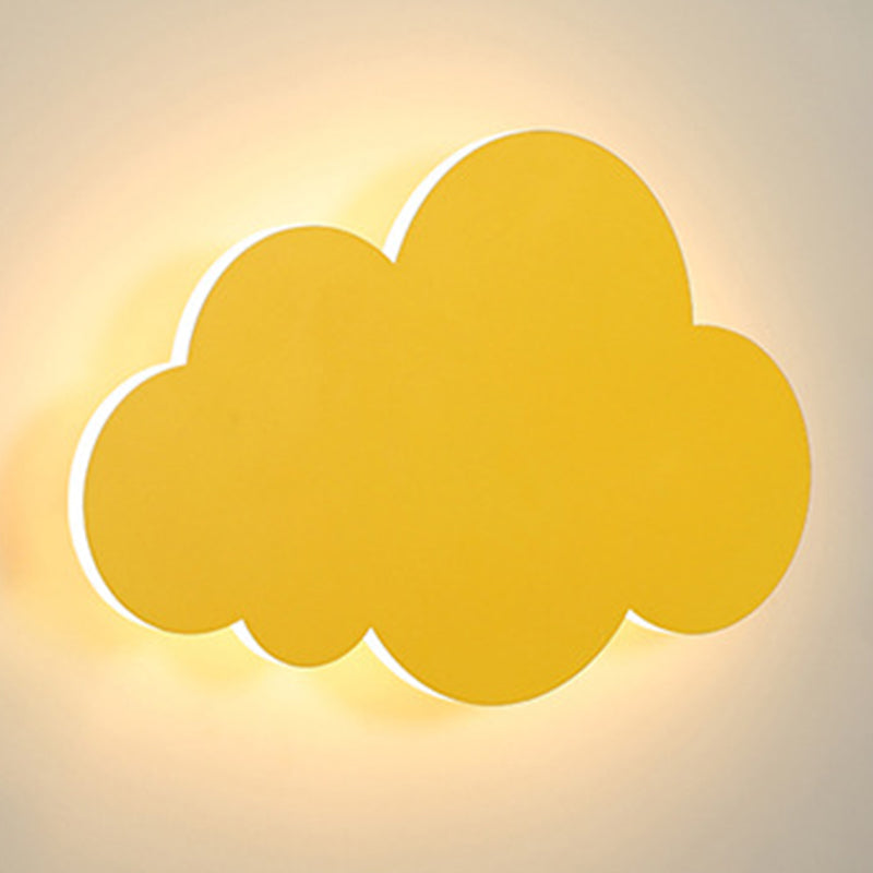 Cloud Shape Macaroon Wall Light Sconce Colorful Acrylic Shade Wall Lamp for Bedroom