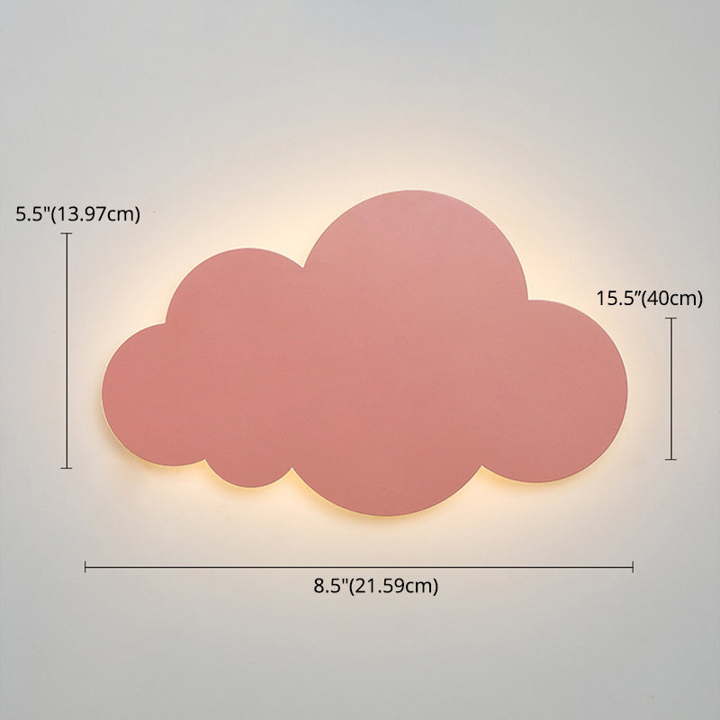 Cloud Shape Macaroon Wall Light Sconce Colorful Acrylic Shade Wall Lamp for Bedroom