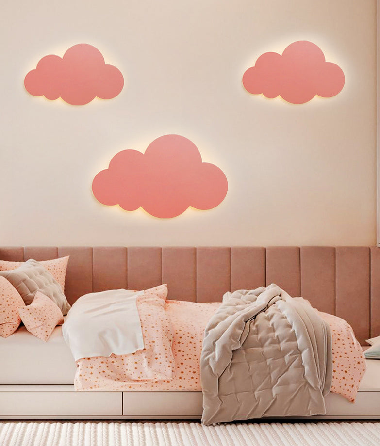 Cloud Shape Macaroon Wall Light Sconce Colorful Acrylic Shade Wall Lamp for Bedroom