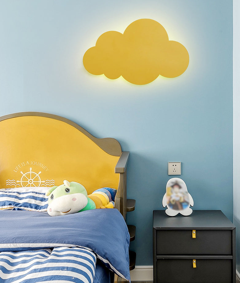 Cloud Shape Macaroon Wall Light Sconce Colorful Acrylic Shade Wall Lamp for Bedroom