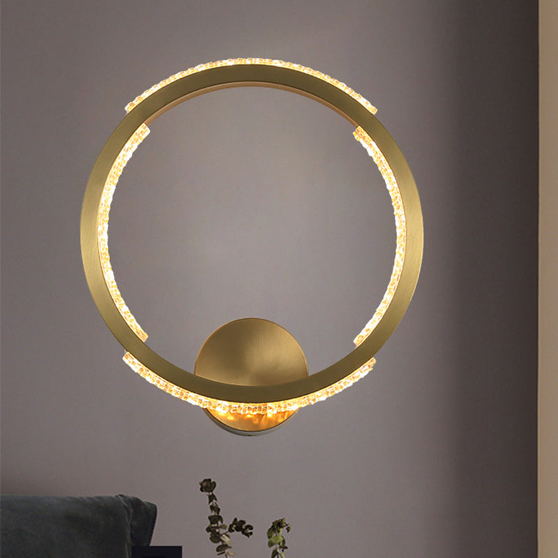 Fashion Circle Metal Wall Sconce Light Ambient Light Sconce Light in Gold Finish