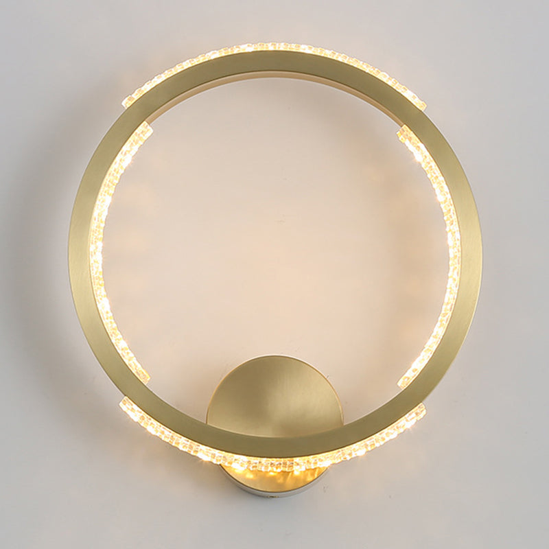 Fashion Circle Metal Wall Sconce Light Ambient Light Sconce Light in Gold Finish