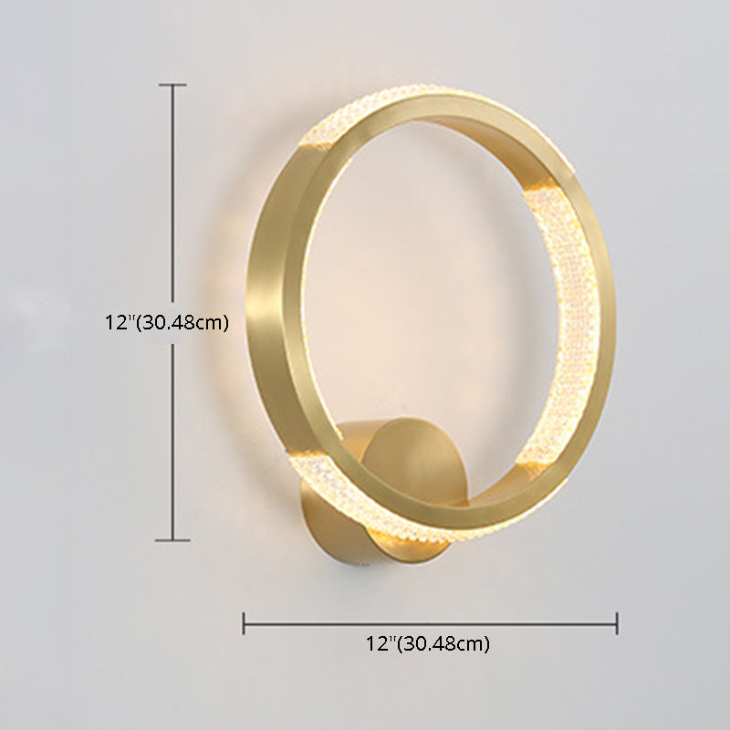 Fashion Circle Metal Wall Sconce Light Ambient Light Sconce Light in Gold Finish