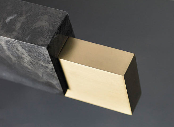 Isola rettangolare in marmo Luce Minimalista Minimalista Sospensione Apparecchiatura per la cena