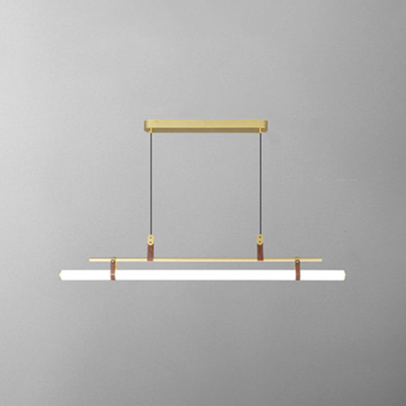 Pole Shaped Acrylic Island Pendant Light Simple LED Hanging Lamp for Dining Room