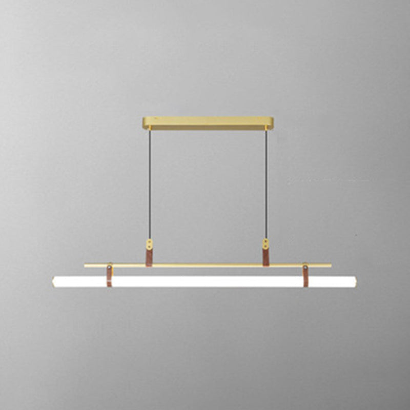 Pole Shaped Acrylic Island Pendant Light Simple LED Hanging Lamp for Dining Room