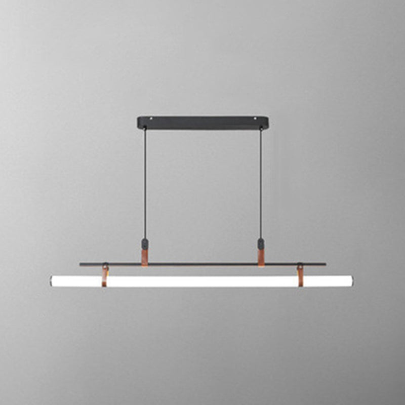 Pole Shaped Acrylic Island Pendant Light Simple LED Hanging Lamp for Dining Room