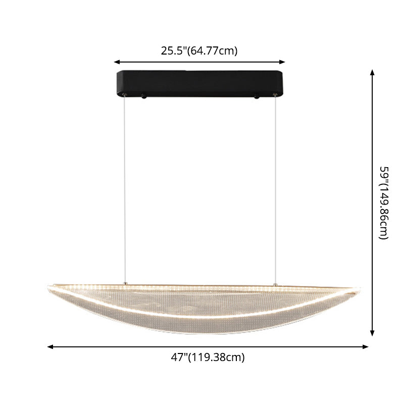 Luce isola a forma di foglia chiara semplicità acrilica a sospensione LED Light per sala da pranzo