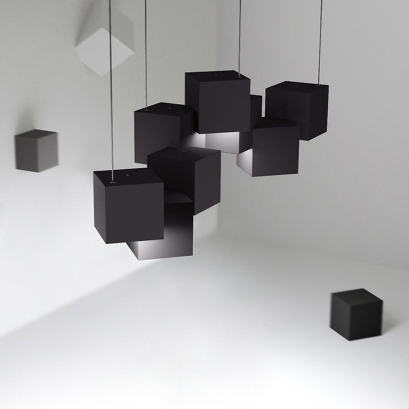 Light a LED CUBIC LAD CUBIC LADURA METALLICA SOGGIORI LIGHT PENDANTE GEOMETRICA