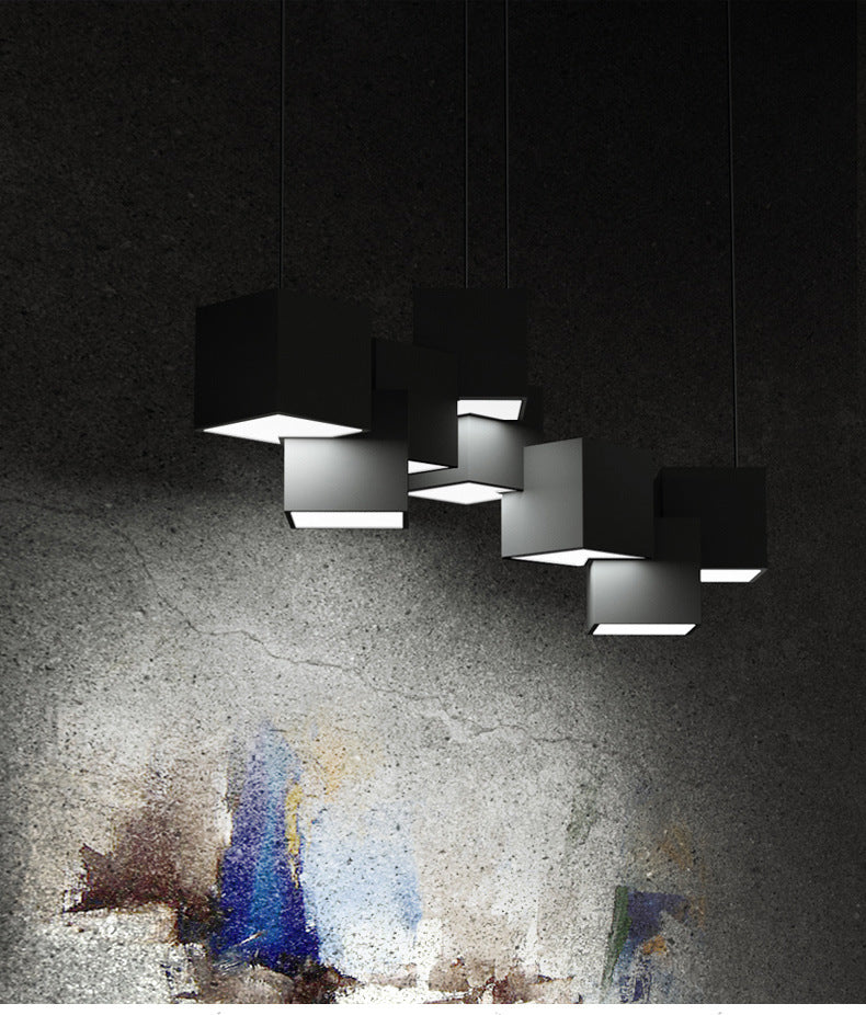 Light a LED CUBIC LAD CUBIC LADURA METALLICA SOGGIORI LIGHT PENDANTE GEOMETRICA