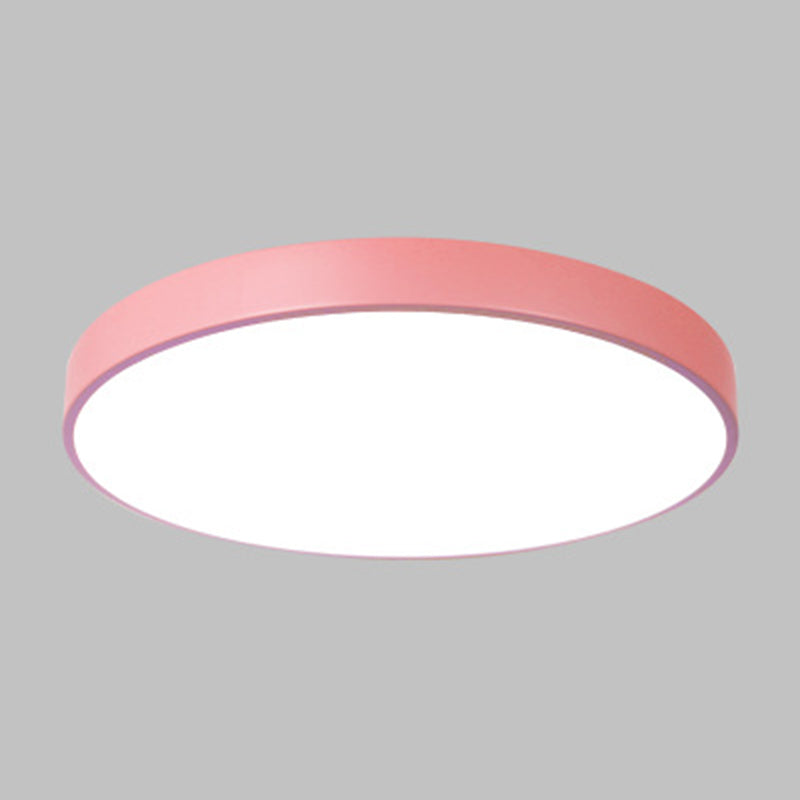 Nordic Style Metal Flush Mount Ceiling Lamp Round Shape LED Flush Mount Lighting for Bedroom