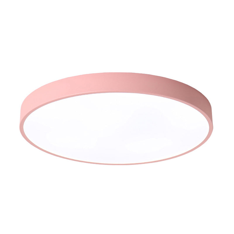 Nordic Style Metal Flush Mount Ceiling Lamp Round Shape LED Flush Mount Lighting for Bedroom