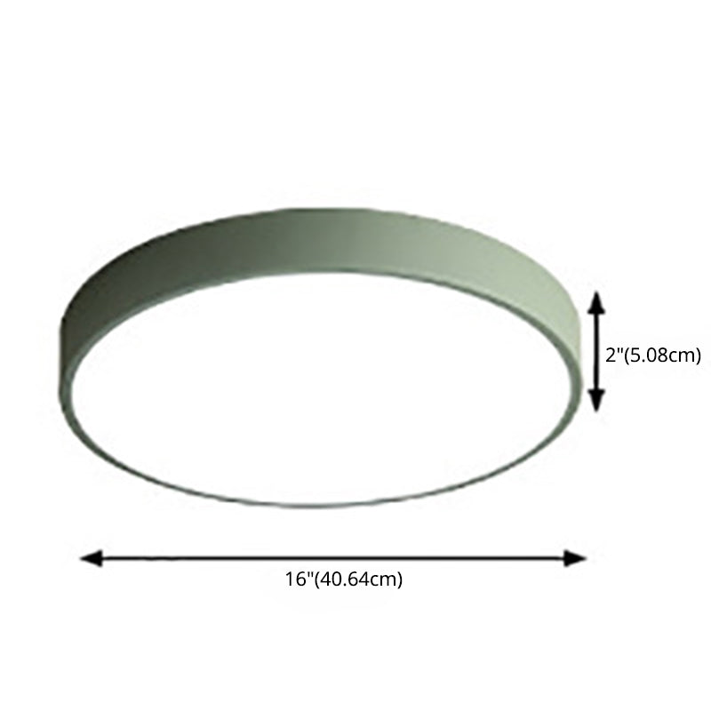 Nordic Style Metal Flush Mount Ceiling Lamp Round Shape LED Flush Mount Lighting for Bedroom
