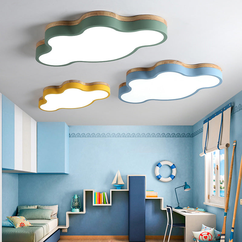 Scandinavische stijl metalen inbouw plafondlamp wolkvorm LED inbouwverlichting voor kinderslaapkamer