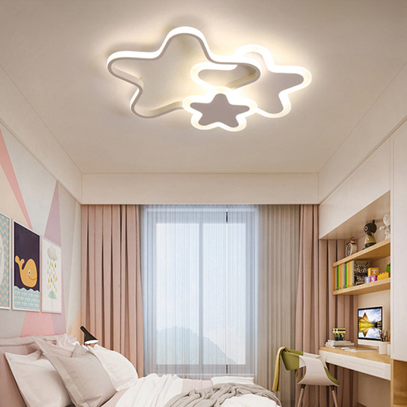 Scandinavische stijl metalen inbouw plafondlamp Cartoon vorm LED inbouwverlichting voor kinderslaapkamer