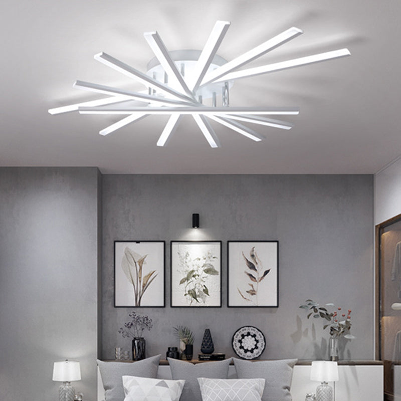 Minimalismo moderno Metal Semi Flush Mount Lighture 7 LE LEACH LED LED SEMI FLUSH PARA SALA