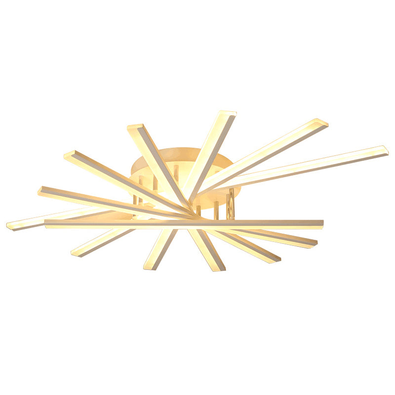 Minimalismo moderno Metal Semi Flush Mount Lighture 7 LE LEACH LED LED SEMI FLUSH PARA SALA
