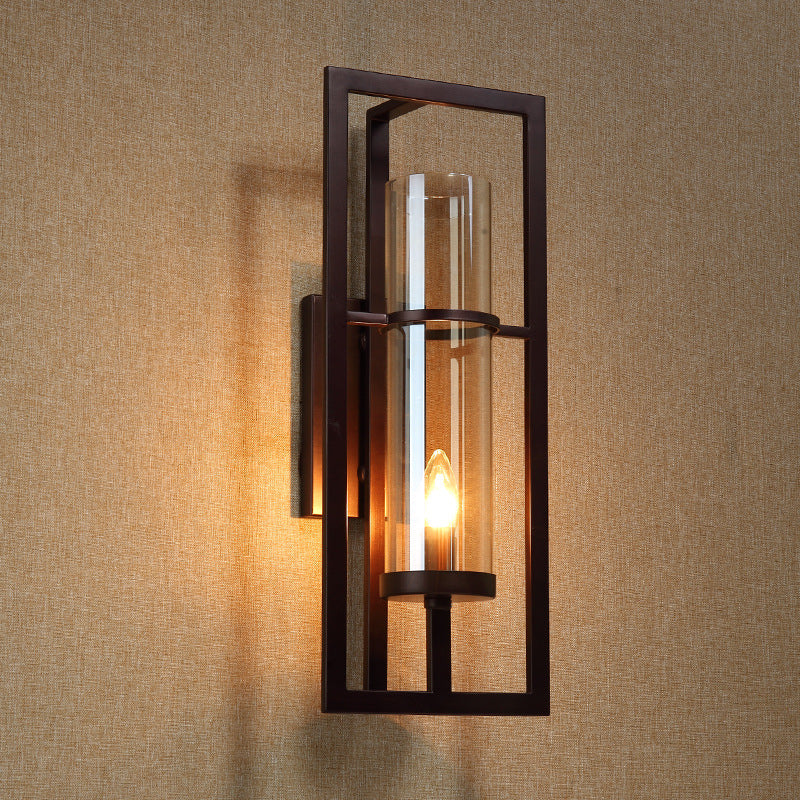 Amber Glass Black Approche du luminaire d'éclairage 1-Light Farmhouse Murd Murd Lighting for Corridor with Metal Frame