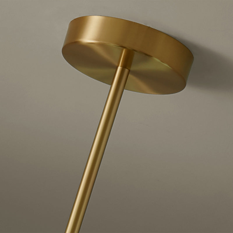 Modern Minimalism Linear Gold Island Pendant Lighting Spherical Glass Island Ceiling Light for Dining Table