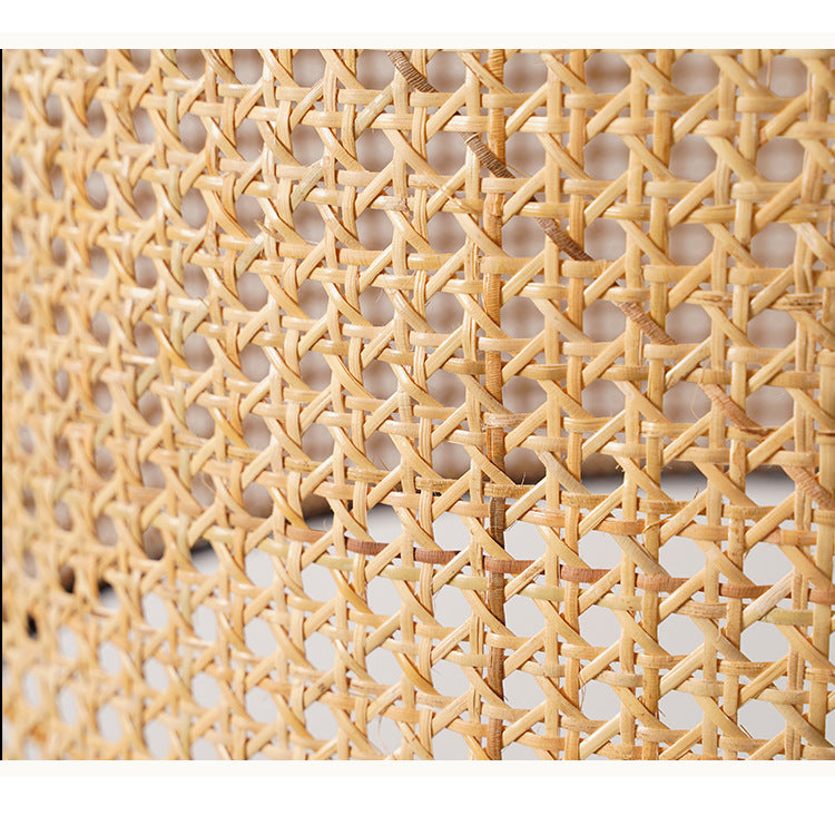 Drum Rattan Schatten Anhänger Hanging Lamp Asia Style 1 Licht hängende Deckenleuchte im Beige für Wohnzimmer