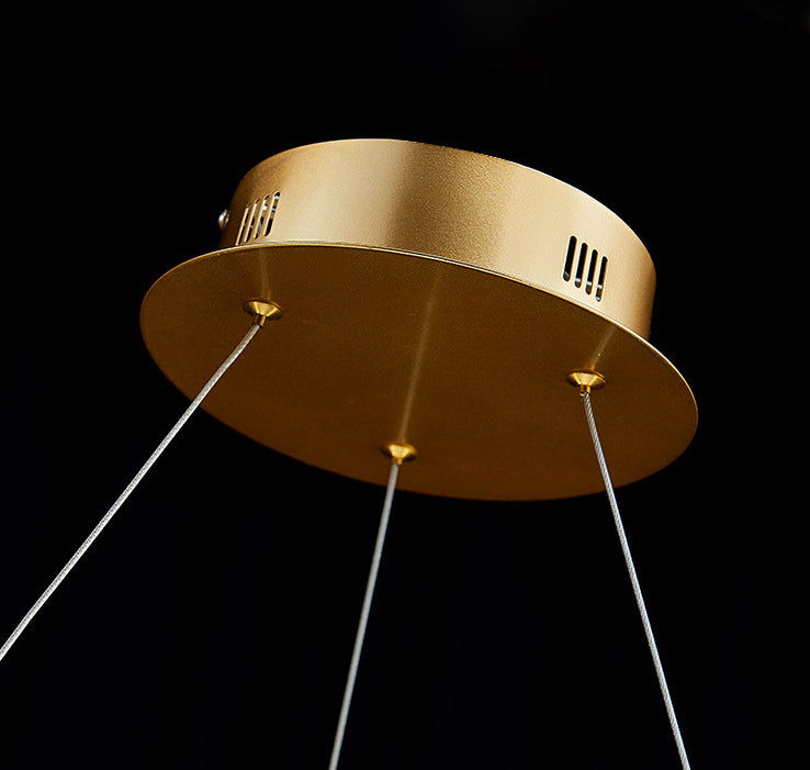 Lampada a ciondolo a LED a LED circolare moderna mini minimalista trasparente soggiorno appeso al soffitto