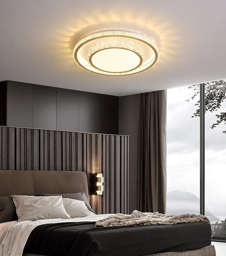Minimalistische geometrisch gevormde plafondlamp van acryl woonkamer LED-inbouwlamp in goud