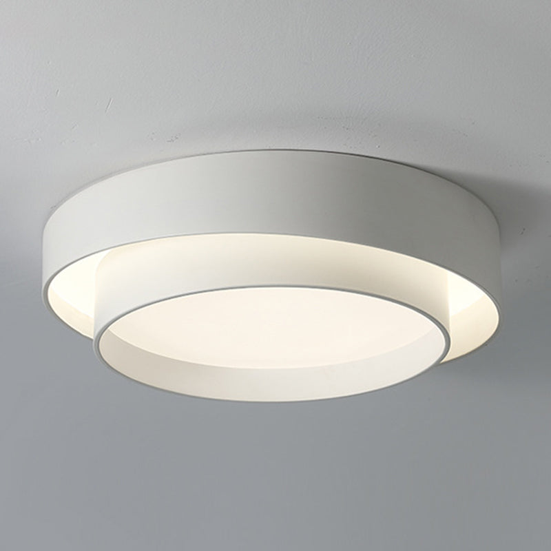 Acrylic Drum Shade Flush Lamp Nordic Style LED Ceiling Flush Mount Light for Bedroom