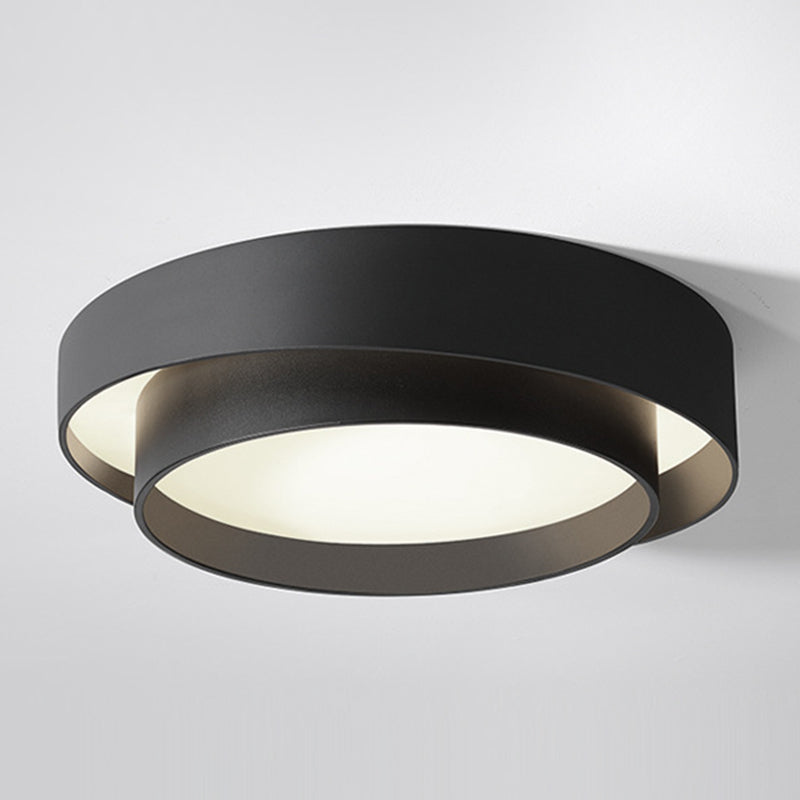 Acrylic Drum Shade Flush Lamp Nordic Style LED Ceiling Flush Mount Light for Bedroom