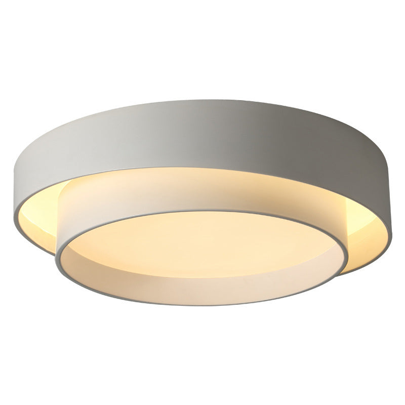 Acrylic Drum Shade Flush Lamp Nordic Style LED Ceiling Flush Mount Light for Bedroom
