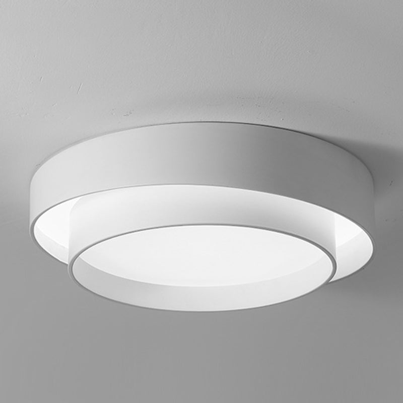Acrylic Drum Shade Flush Lamp Nordic Style LED Ceiling Flush Mount Light for Bedroom