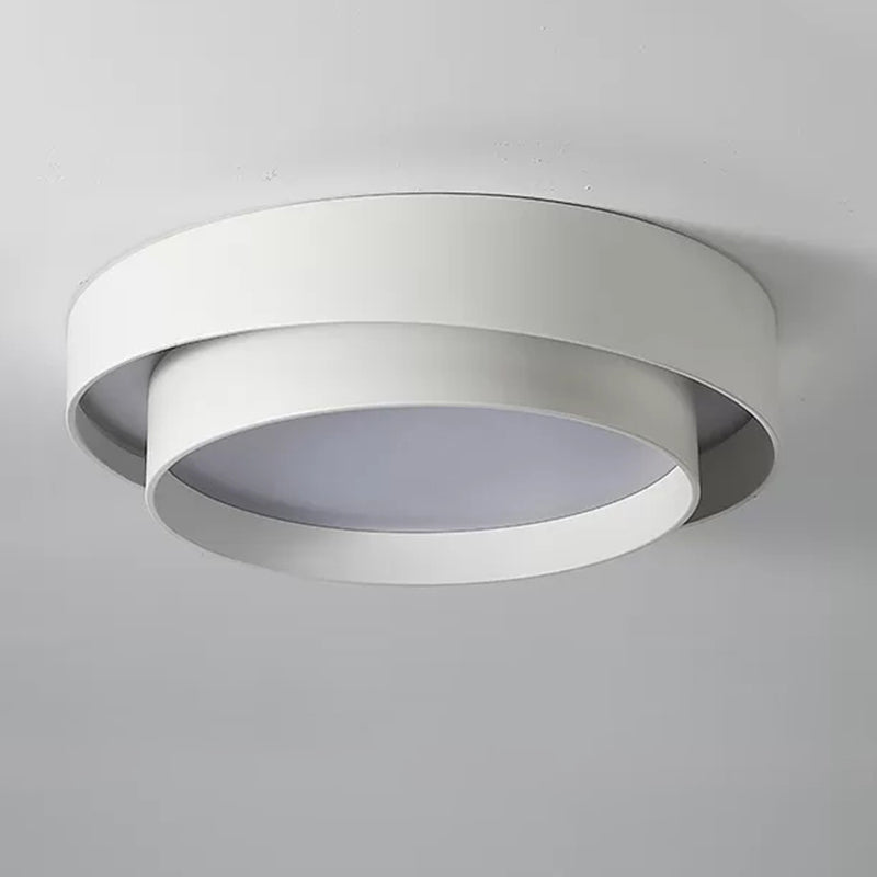 Acrylic Drum Shade Flush Lamp Nordic Style LED Ceiling Flush Mount Light for Bedroom