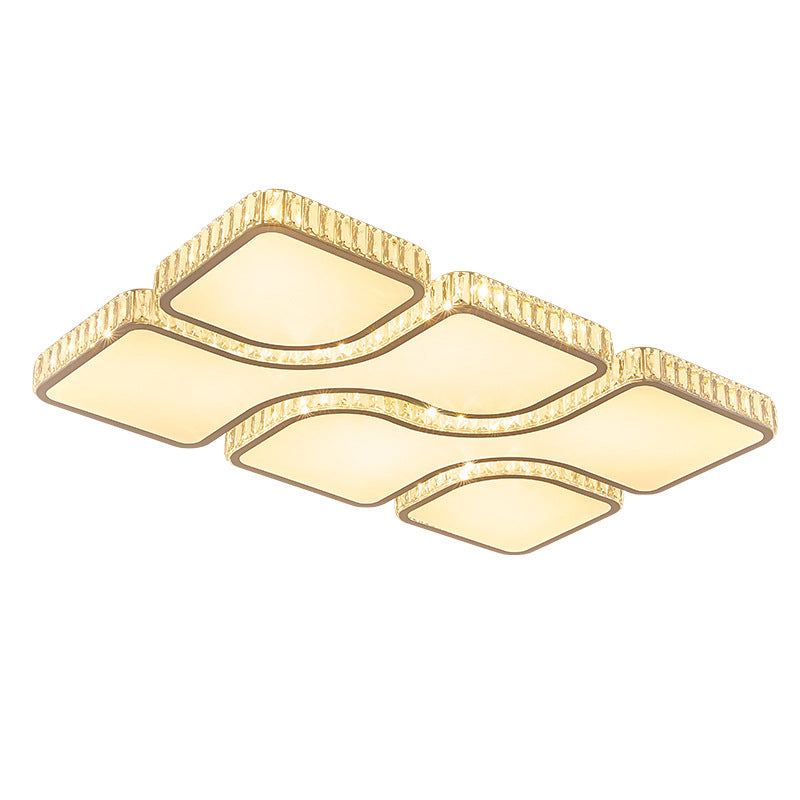 Wit vierhoekig inbouwlicht Hedendaags LED-acryl inbouwlicht met ingelegd kristal