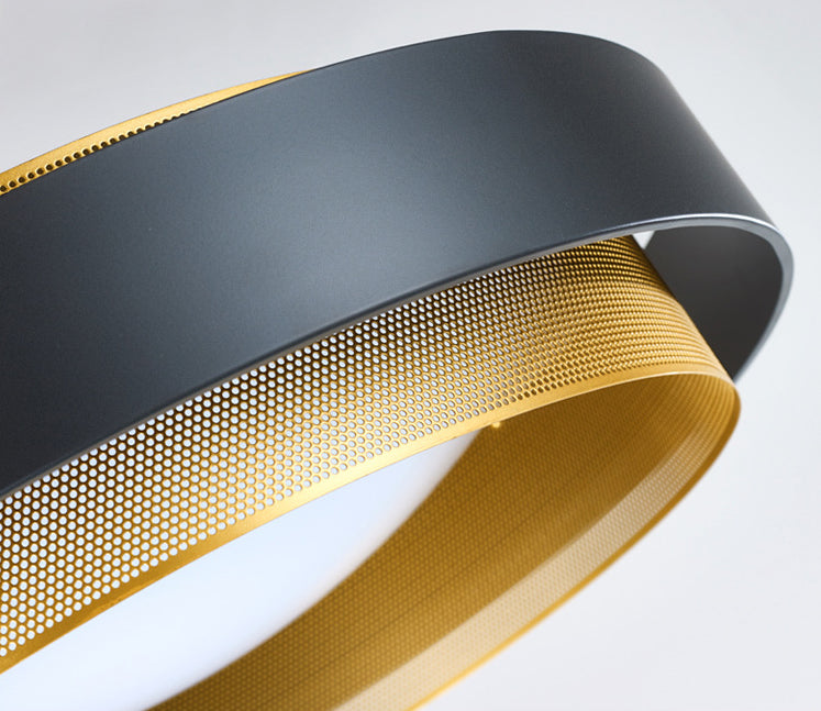 Minimalist Circular LED Flush Mount Metal Bedroom Ceiling Mount Light with Domed Diffuser and Mesh Screen