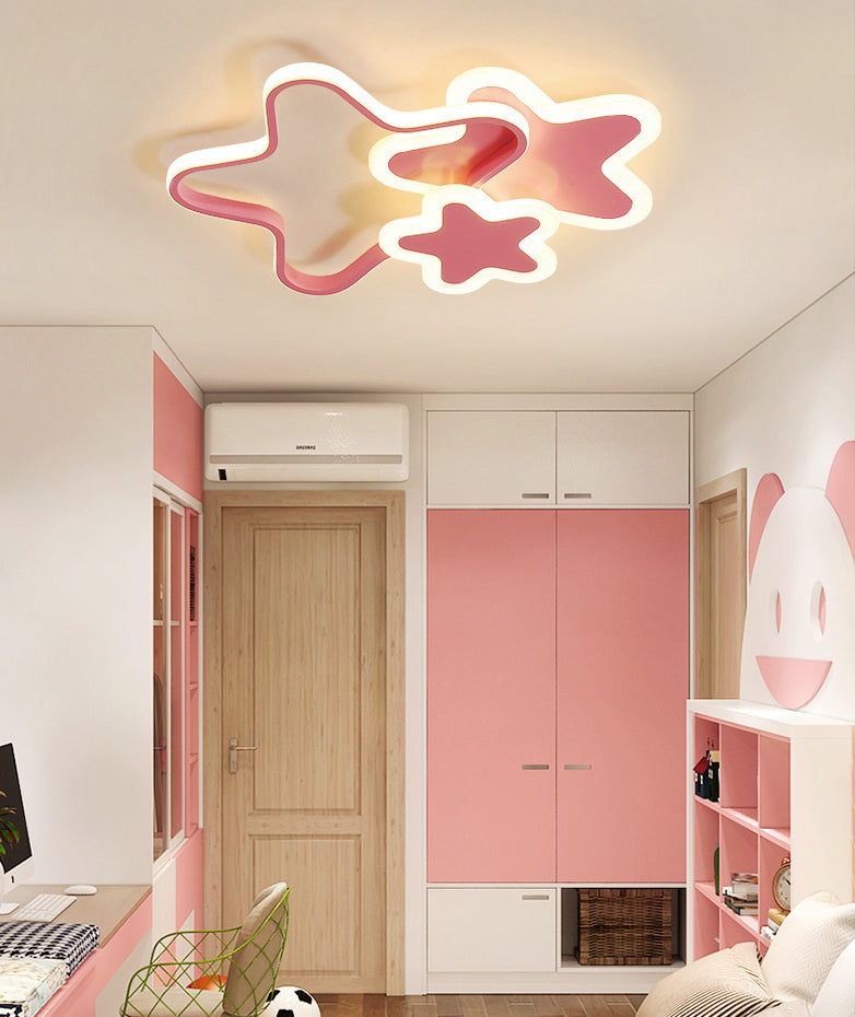 Scandinavische stijl metalen inbouw plafondlamp Cartoon vorm LED inbouwverlichting voor kinderslaapkamer