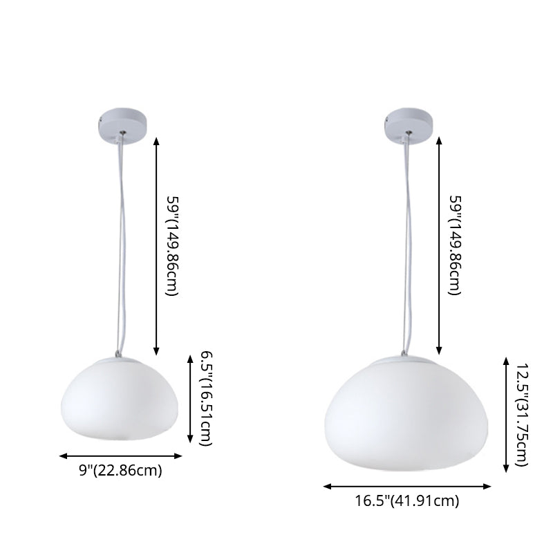 1 éclairage pendentif en dôme léger moderne de plafond de pendentif en verre moderne pour restaurant