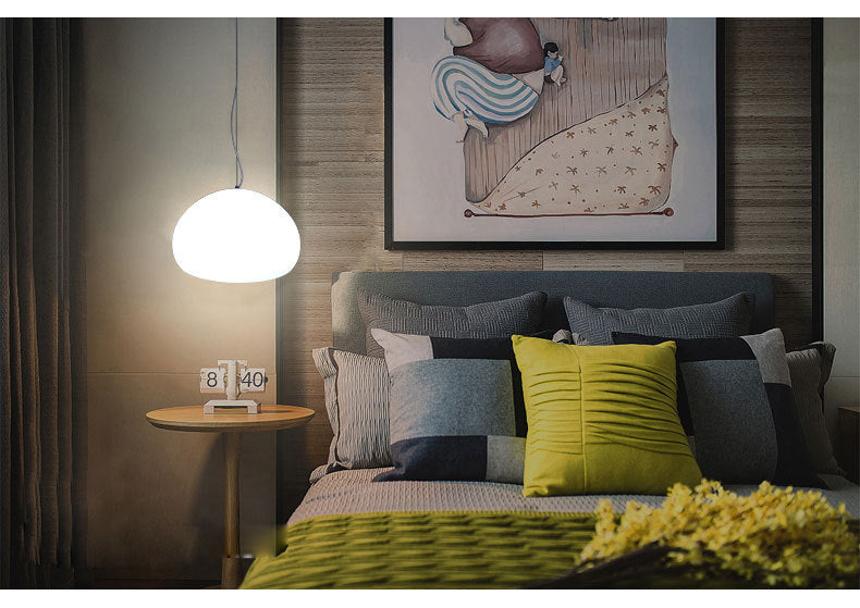 1 éclairage pendentif en dôme léger moderne de plafond de pendentif en verre moderne pour restaurant