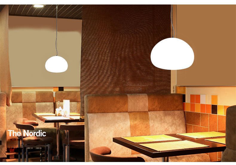 1 éclairage pendentif en dôme léger moderne de plafond de pendentif en verre moderne pour restaurant
