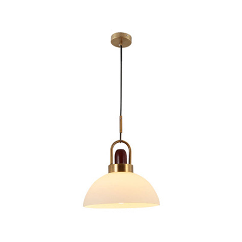 1 Light Ceiling Light Modern Simple White Glass Hanging Pendant Lights for Restaurant