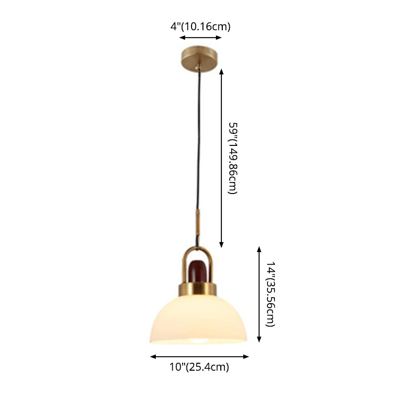 1 Light Ceiling Light Modern Simple White Glass Hanging Pendant Lights for Restaurant