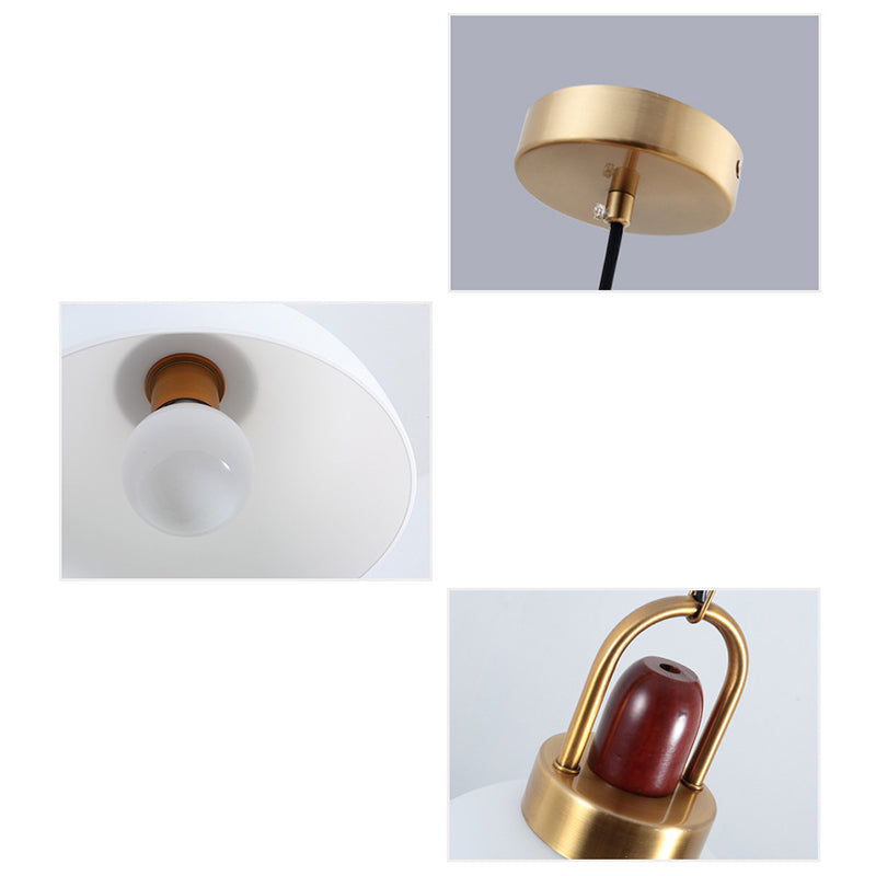 1 Light Ceiling Light Modern Simple White Glass Hanging Pendant Lights for Restaurant