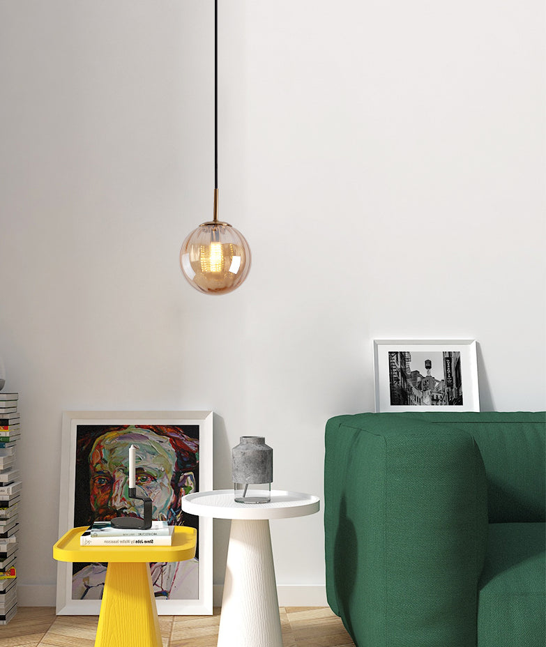 1 licht ronde hangende plafondlampen postmodern waterglas hangende verlichtingsarmaturen voor restaurant