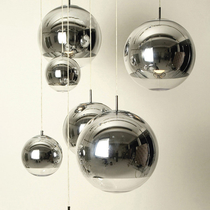 Globe Hanging Pendant Light Modern Simple Glass Pendant Light Fixtures for Restaurant