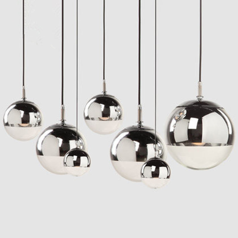 Globe Hanging Pendant Light Modern Simple Glass Pendant Light Fixtures for Restaurant