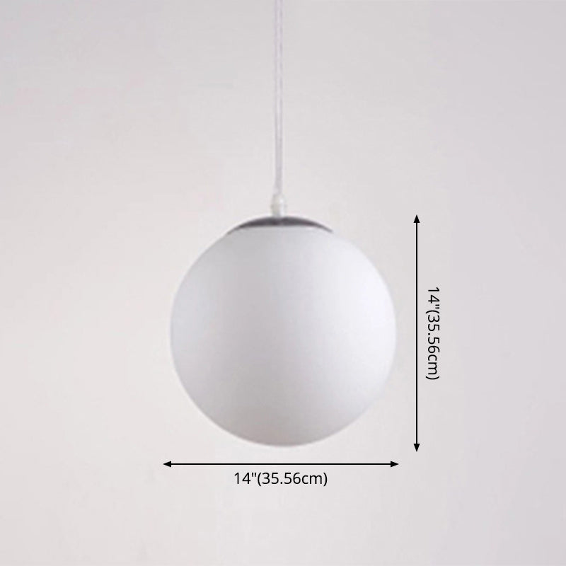 Globe Hanging Pendant Light Modern Simple Glass Pendant Light Fixtures for Restaurant