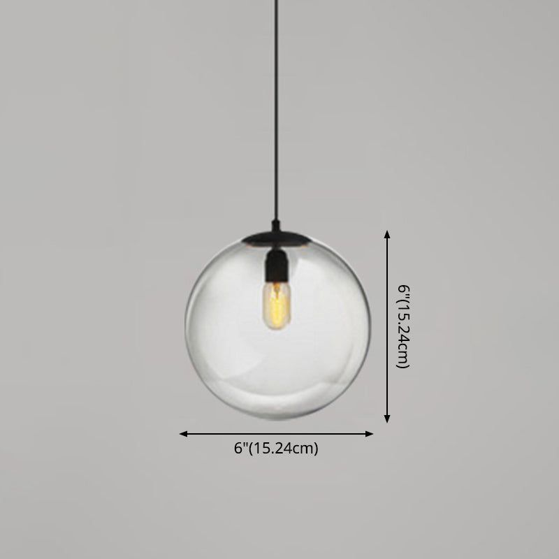 Globe Hanging Pendant Light Modern Simple Glass Pendant Light Fixtures for Restaurant