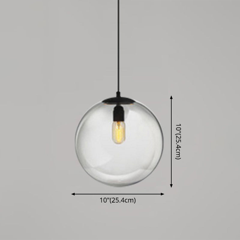 Globe Hanging Pendant Light Modern Simple Glass Pendant Light Fixtures for Restaurant