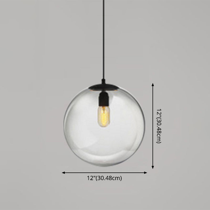 Globe Hanging Pendant Light Modern Simple Glass Pendant Light Fixtures for Restaurant
