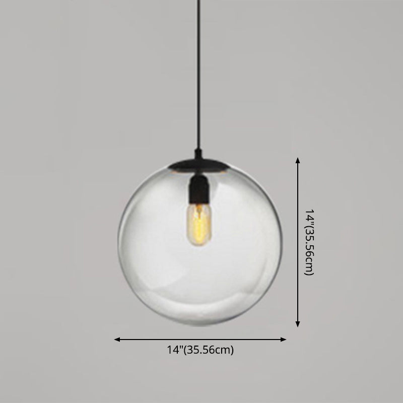 Globe Hanging Pendant Light Modern Simple Glass Pendant Light Fixtures for Restaurant